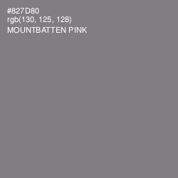 #827D80 - Mountbatten Pink Color Image